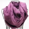 Rough - Raw Silk Scarf - Aubergine