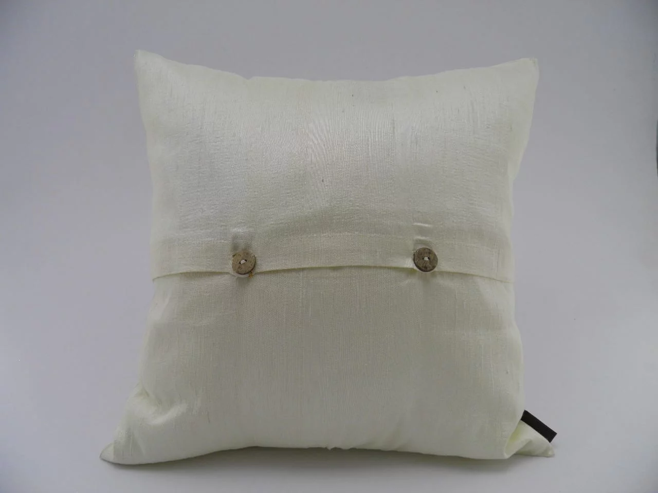 Raw Silk Cushion Covers - Ivory - verso