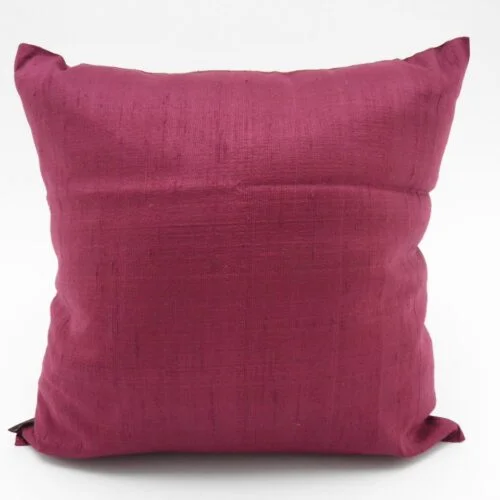 Coussin Soie Sauvage Nature - Raisin