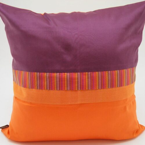 Charming Cushion Cover - Aubergine / Orange - 45x45cm