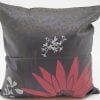 Water Lily Cushion Cover – 2 in 1 - Charcoal / Fuchsia - 45x45cm