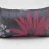 Water Lily Cushion Cover – 2 in 1 - Charcoal / Fuchsia - 45x27cm