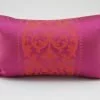 Coussin Angkor 2 en 1 - Fuchsia / Orange - 45x27cm