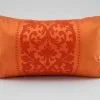 Coussin Angkor 2 en 1 - Fuchsia / Orange - 45x27cm