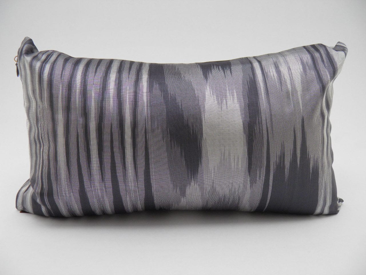 IKAT Cushion Cover - Charcoal / Silver - 45x27cm