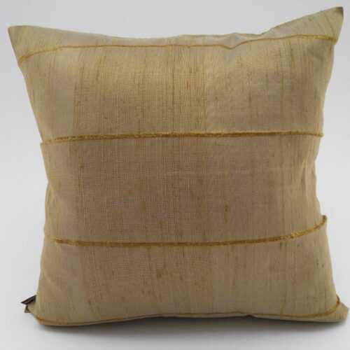 Slited Raw Silk Cushion Cover - Mushroom - 42x42cm