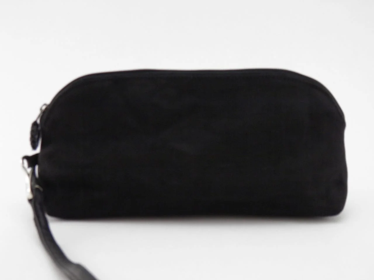 Serif - Eco-friendly clutch bag wrist-strap - Black - verso