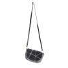 Split - Eco-friendly leather evening bag - Charcoal