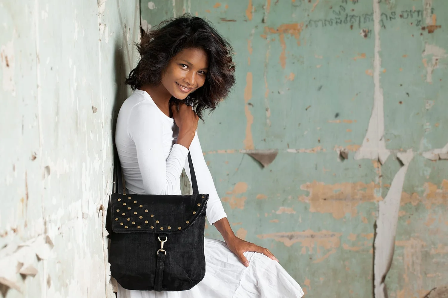 Patch - Ethical Shoulder bag - Black - Smateria