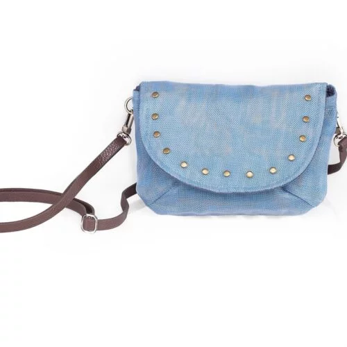 Token - Ethical bag with studded - Light blue