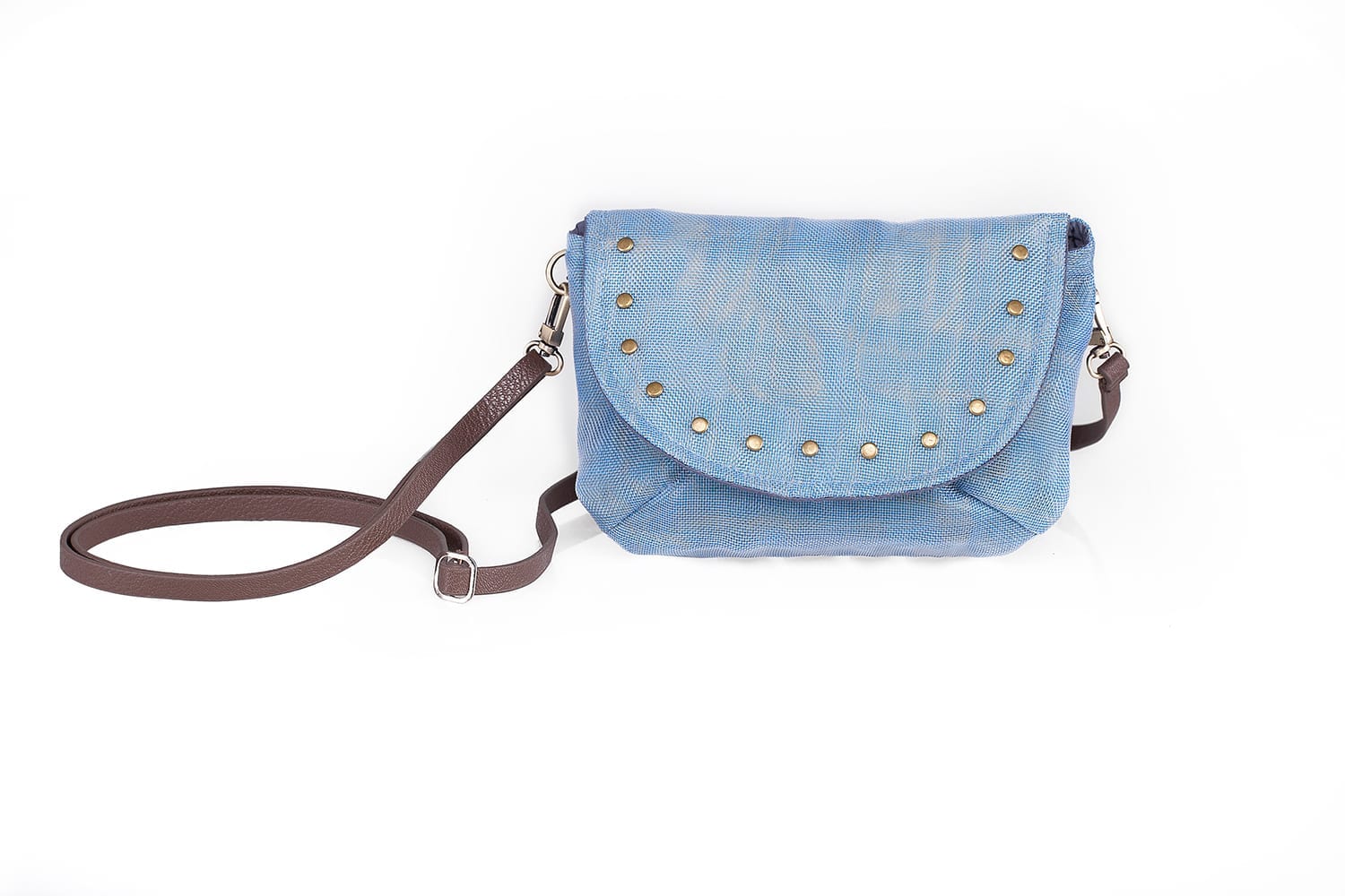 Le Minibag - Sac Avec Rivets éthique - Bleu Pâle