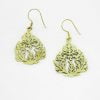 Earrings recycled brass - Traditional pattern
