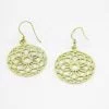 Earrings Rosette – recycled brass