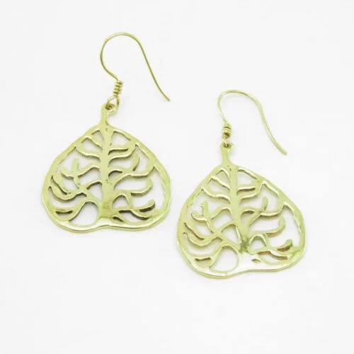 Les Boucles D'oreilles Laiton Recyclé - Arbre Bouddha