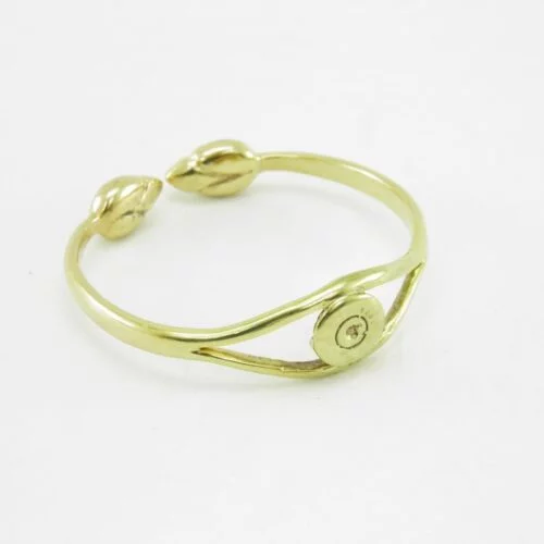 Bracelet Recycled Brass – Cartridge Base And Lotus