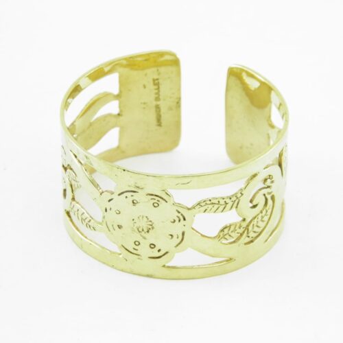 Recycled Brass Bracelet – Traditional Pattern