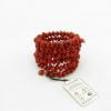 Le Spirale - Bracelet graines naturelles - Rouge