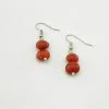 Earring short - Natural seeds earrings - Red