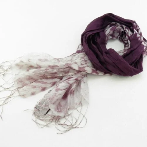 Foulard Organza Souple – Effet Délavé Aux Extrémités