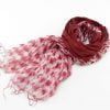 Fair Trade Organza Scarf – Faded Effect on ends - Red