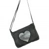 Shiny - Ethical Crossbody bag - Charcoal - Heart