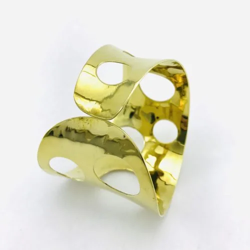 Pierced Bandeau Bracelet – Recycled Brass