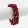 Flower - Natural seeds bracelet - Red