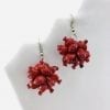 Ball Earrings – Natural seeds earrings - Red