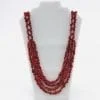 Le Collier 5 rangs - Graines naturelles - Rouge