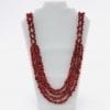 5 multi Long Necklace - Natural seeds - Red