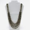 5 multi Long Necklace - Natural seeds - Brown