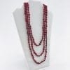 Infinity – Natural seeds necklace - 3 rows - Red