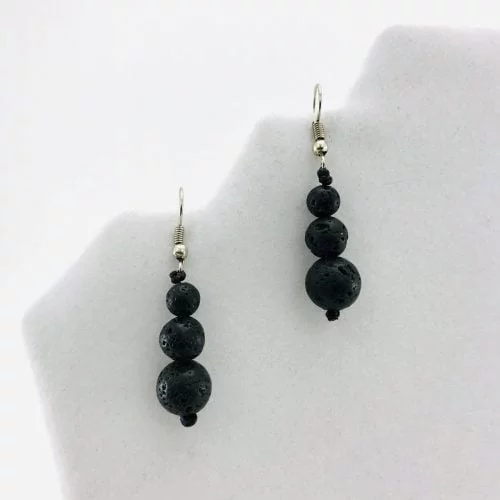 Natural Lava Stone Earrings