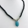 The Lava Stone Necklace - Turquoise