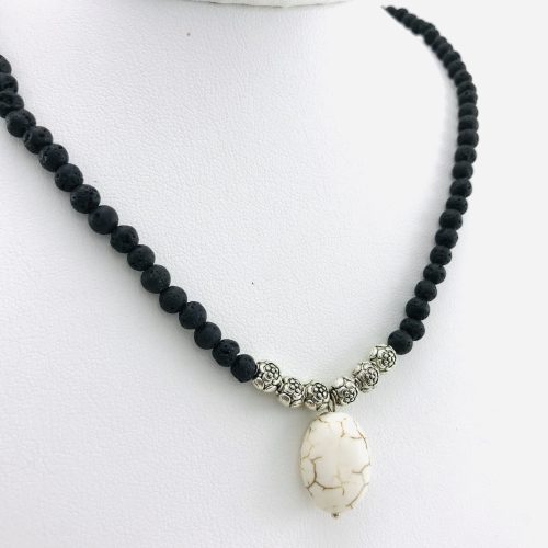 The Lava Stone Necklace - White