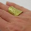 Hammered Ring – recycled brass - detail