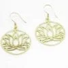 Earrings Lotus – recycled brass – Large
