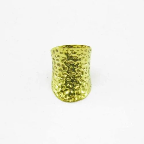 Hammered Ring – Recycled Brass