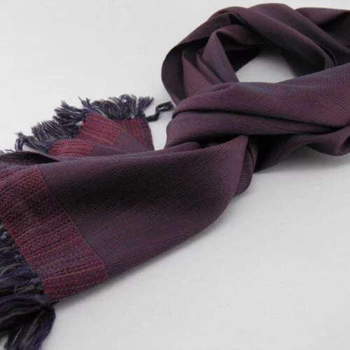 Foulard Homme Laine Et Soie – Rouge