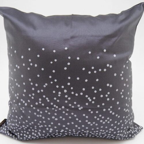 Happy Dots – Ethical Cushion Cover – Charcoal – 45x45cm