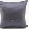 Precious Silk Cushion Cover - Charcoal / Black - 45x45cm - verso