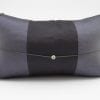 Precious Silk Cushion Cover - Charcoal / Black - 45x27cm