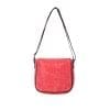 Square - Ethical Crossbody bag - Red - verso