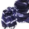 Foulard Bleu Marine - Soie Organza Souple - détail
