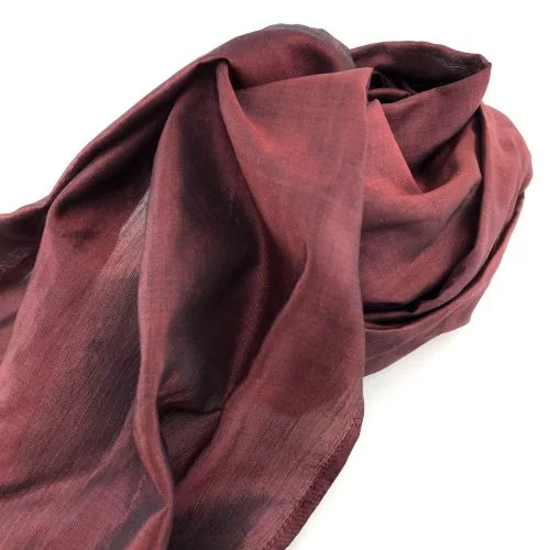 Foulard Essentiel – 100% Soie équitable – Bordeaux