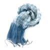 Foulard Organza Souple – Effet délavé au centre - Bleu pâle