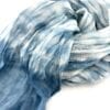 Foulard Organza Souple – Effet délavé au centre - Bleu pâle - détail