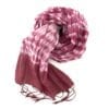 Organza Scarf – Faded effect in the center - Red
