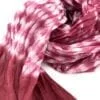 Foulard Organza Souple – Effet délavé au centre - Rouge - détail