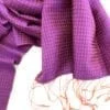 Vichy Scarf – Silk – Violet - detail